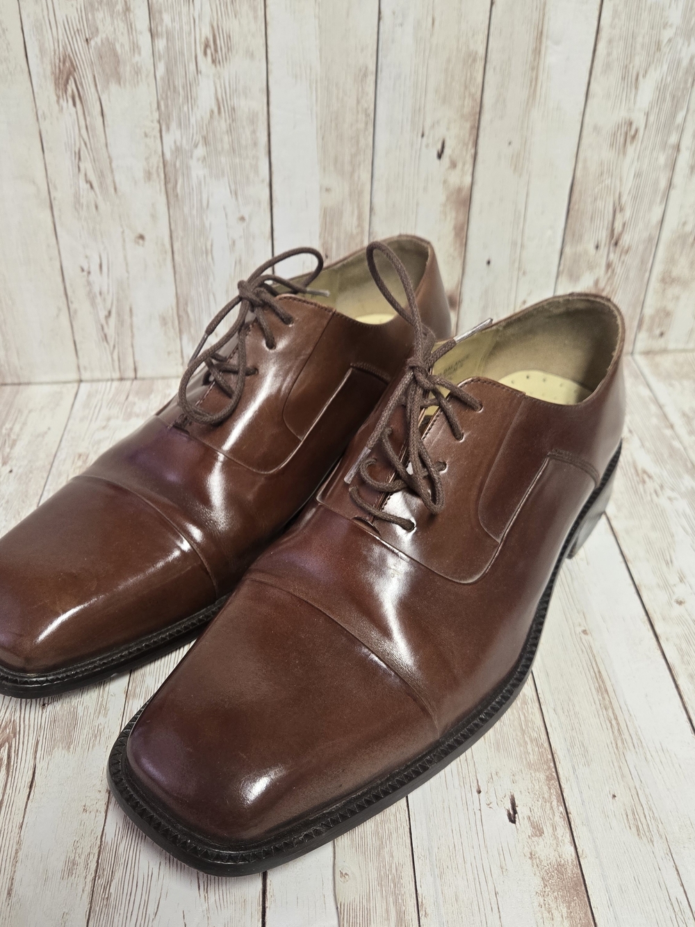Stacy Adams Brown Leather Cap Toe Oxford Dress Shoes Men’s 12M